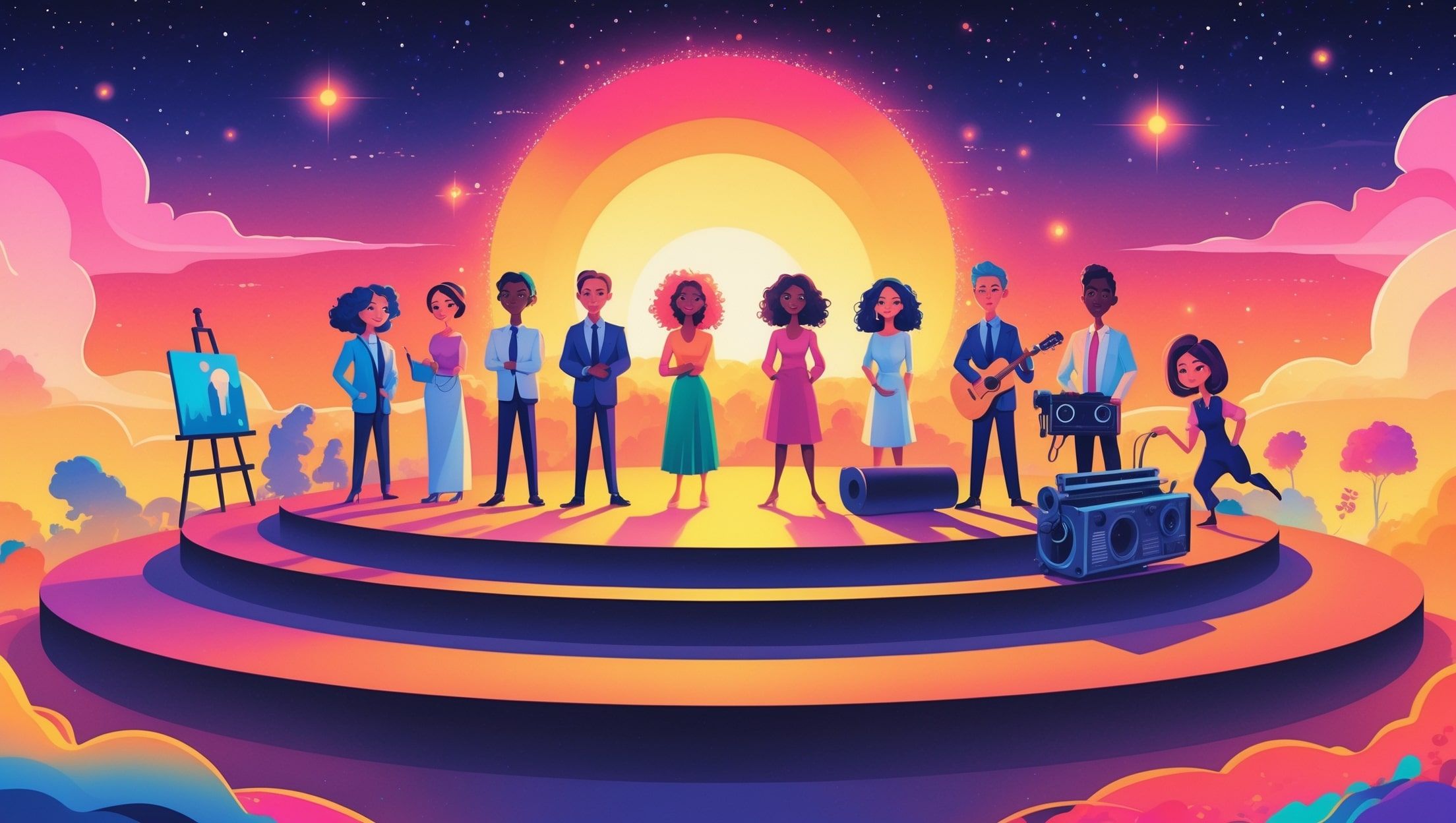 কলা, বিনোদন এবং ভাষায় সূর্যাস্ত